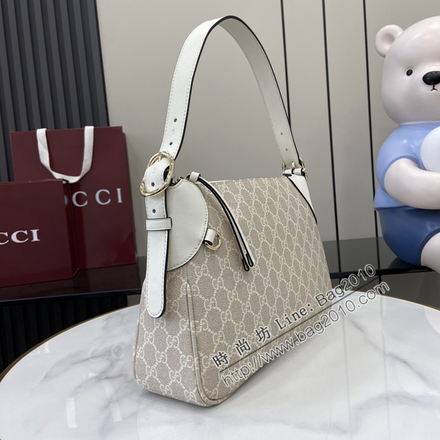 Gucci專櫃古馳最新款購物袋GG圖案條紋織大號肩背包 jh2636型號：815216